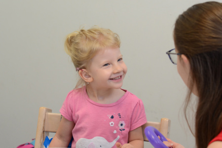 Child In A Speech Therapy Lesson