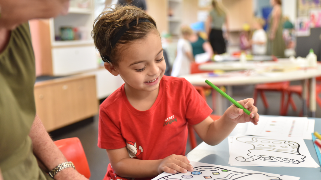 Boy Colouring At Playgroup