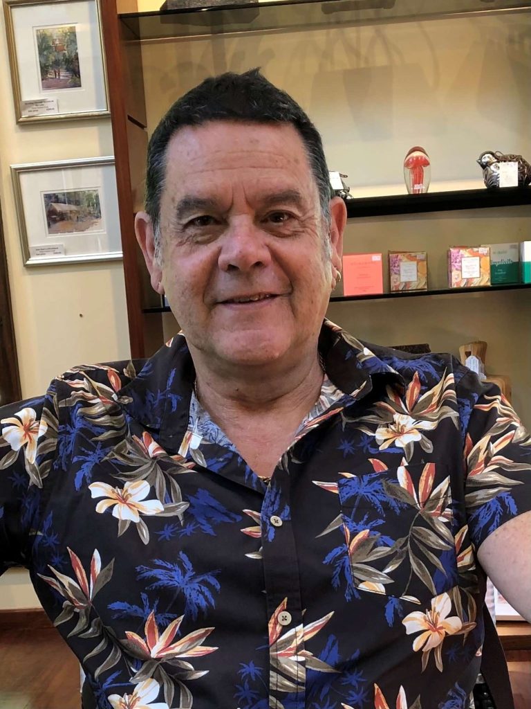 Jose Wearing Hawaiin Shirt