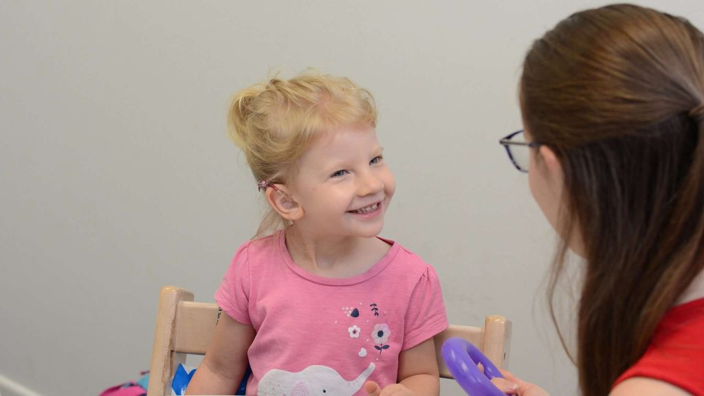 Child In A Speech Therapy Lesson